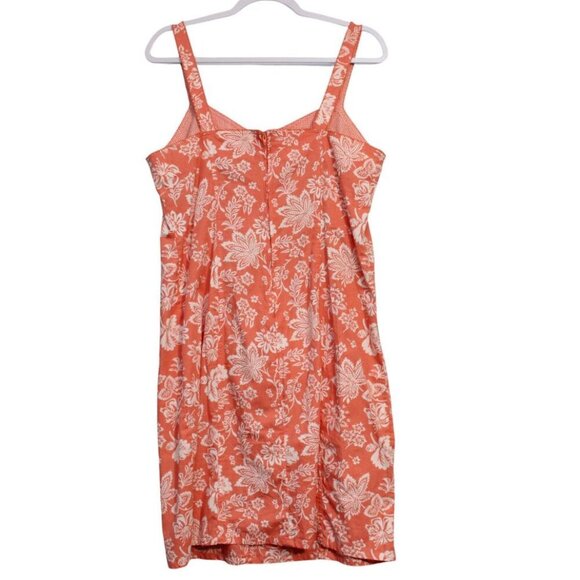 Y2K Dress Size 12 Floral Tropical Beach Hawaiian Resortwear Retro Lace Up Cotton - Picture 7 of 11